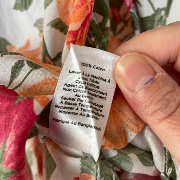 Talbots L/P  Floral Buttondown top - Picture 6 of 8